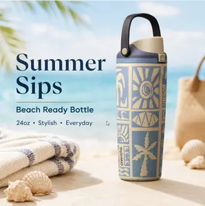Owala Birthday Bash Vintage Surf 30oz FreeSip Sway Bottle, Insulated Water Bottle
