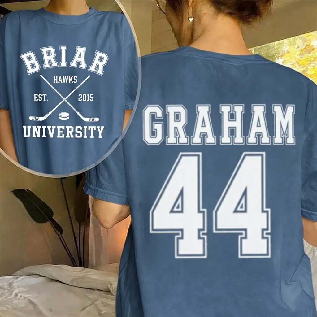Garrett Graham 44 Double Sided Comfort Colors Shirt, Off Campus Hockey Romance Tee, Campus Bookish Fan Gift