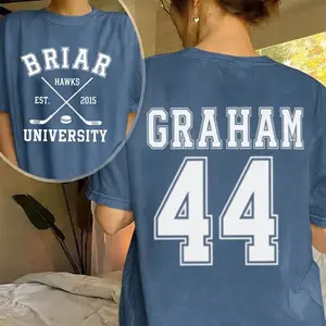Garrett Graham 44 Double Sided Comfort Colors Shirt, Off Campus Hockey Romance Tee, Campus Bookish Fan Gift