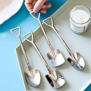 Stainless Steel Dessert Spoon, Creative Ice Cream Spoon, Cake Spoon, Kitchen Utensils for Home Kitchen, Tableware