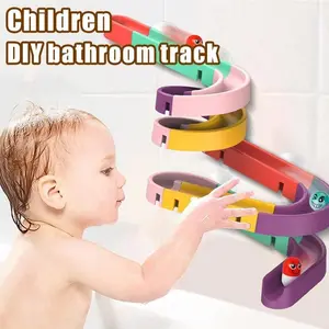 Bathroom Track Toy for Kids with Random Colors, Safe Materials for Bathtime Fun, Water Play Educational Gift for Babies, Bath Ball Cup