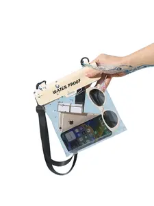 Touchscreen Waterproof Phone Bag with Shoulder Strap for Swimming Diving Beach Travel Large Capacity Multi-Sport Use