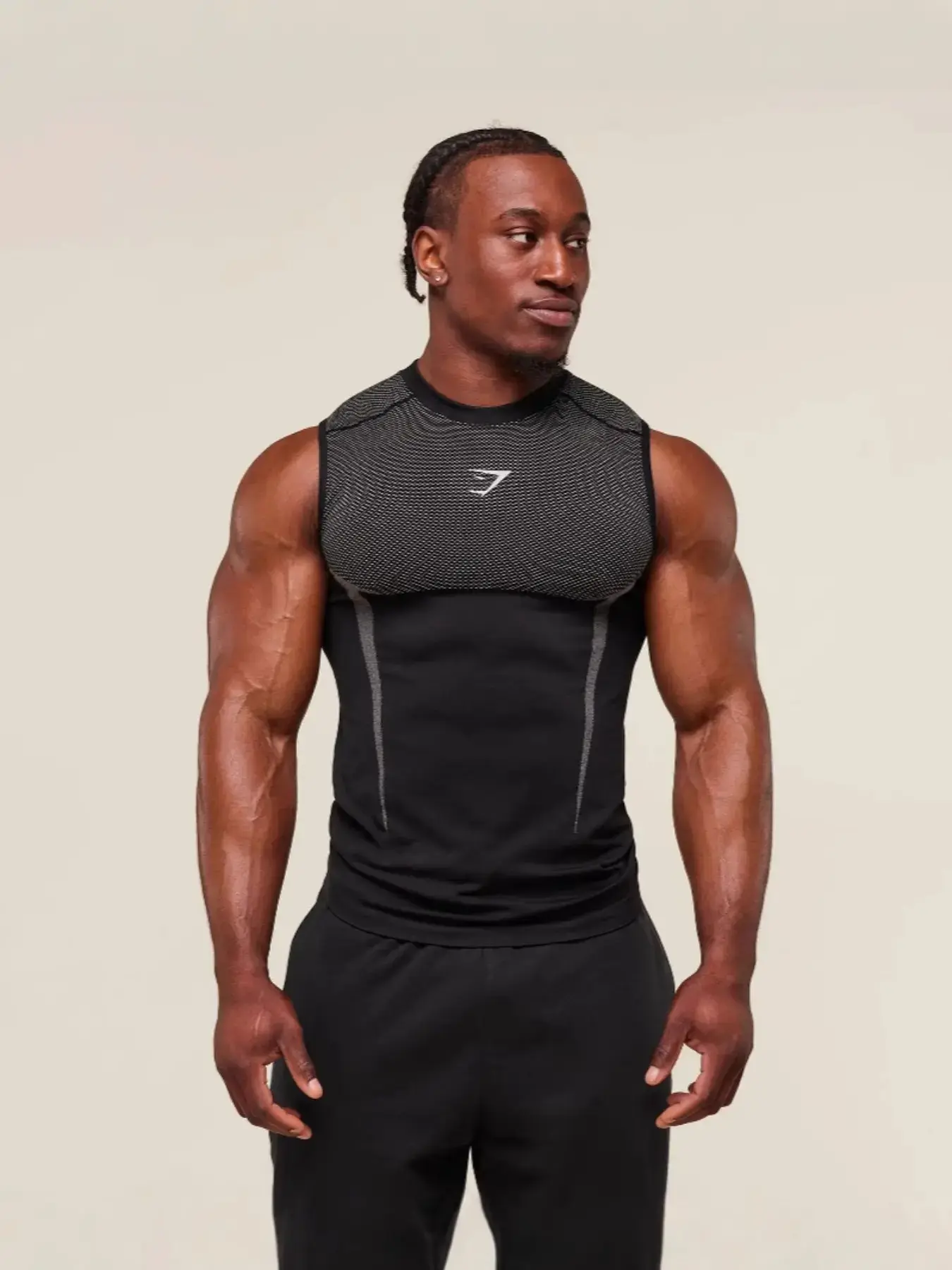 Men's Fitness Vest Top, Casual Breathable Tight-Fitting Short Sleeve Running Training Muscle Shark Tank, Sports Wear for Gym and Workout, Compression Gym Vests, Athletic Tops