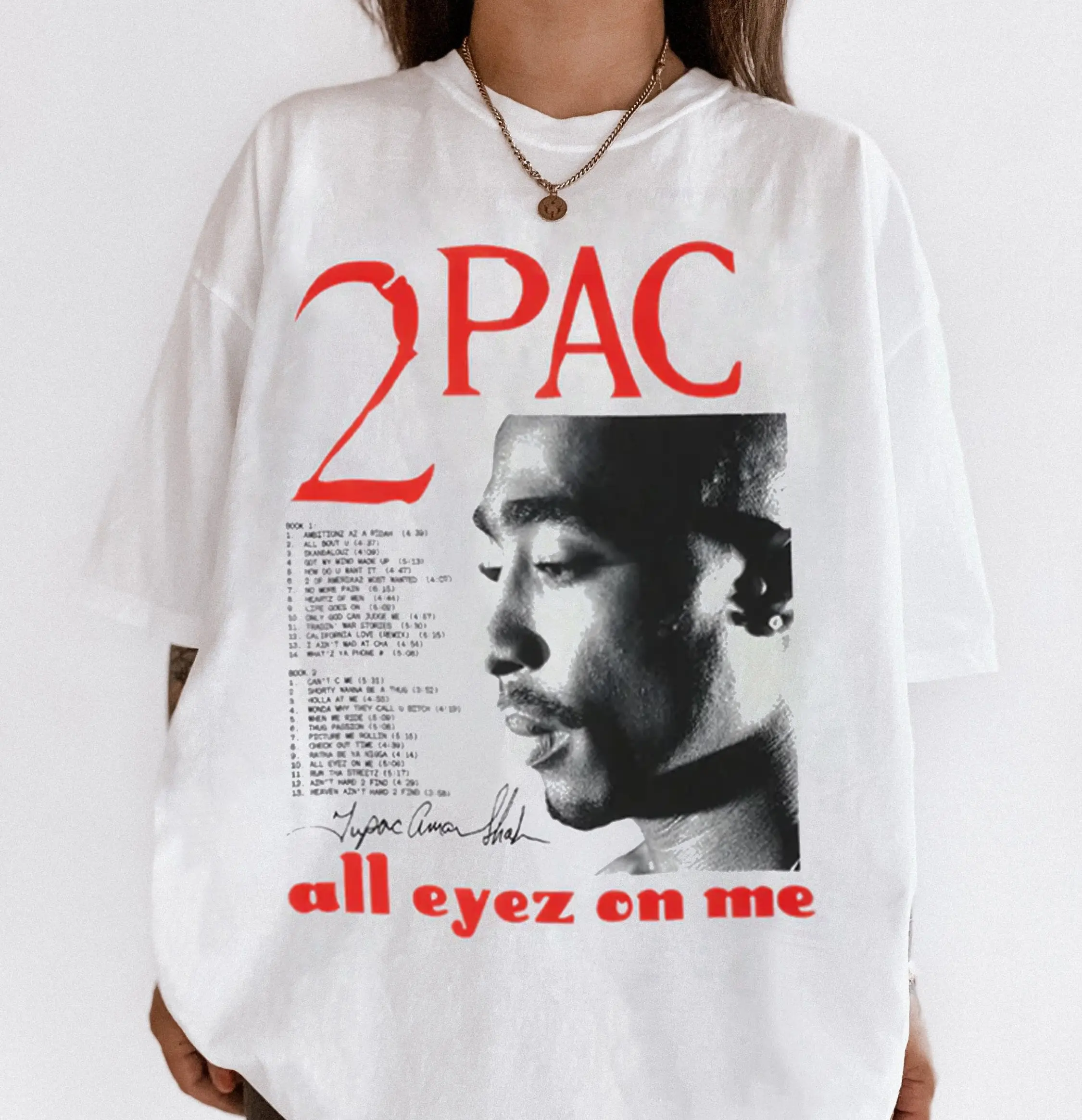 All Eyez on Me White T-Shirt - 2PAC Shirt - TikTok Shop