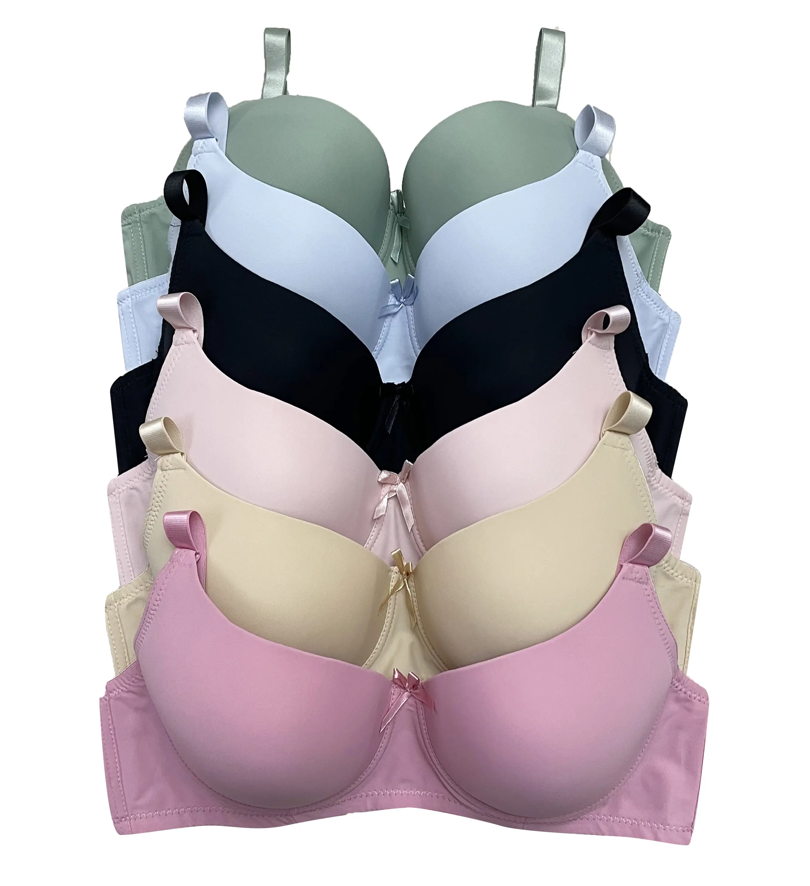 Women's 6 Packs Underwire Supportive Plain Bras
