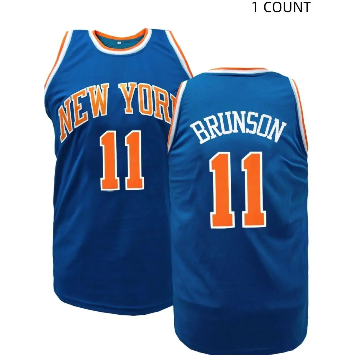 Men's New York #11 Breathable Basketball Jersey, Loose-Fit Casual Top, Comfortable Round Neck Sleeveless Vest for Men Women All Seasons