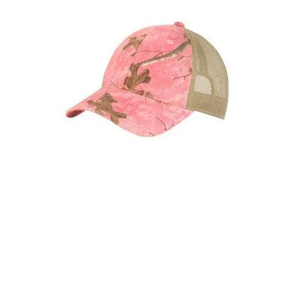 Ladies Pink Camo Hat with Adjustable Strap and Adjustable Fit