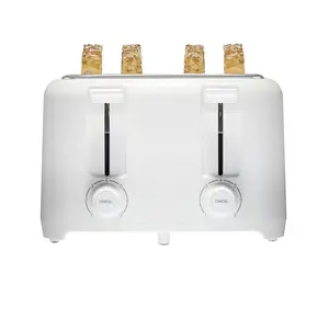 Proctor Silex 4 Slice Toaster with Extra Wide Slots for Bagels, Cool-Touch Walls, Shade Selector, Toast Boost, Auto Shut-off and Cancel Button, White (24214PS)