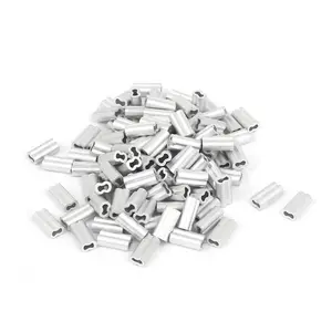 100pcs 1mm Wire Rope Aluminum Sleeves Clip Fittings Cable Crimps