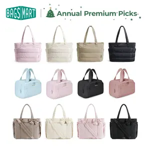 BAGSMART Annual Premium Picks: Puffy Quilted Tote Laptop-Friendly, Crush 4-in-1 Toiletry Bag, Crush Bow Tote 15.6" Laptop 20L - Lightweight Durable Gift Guide for Bag Lovers SpringStatements
