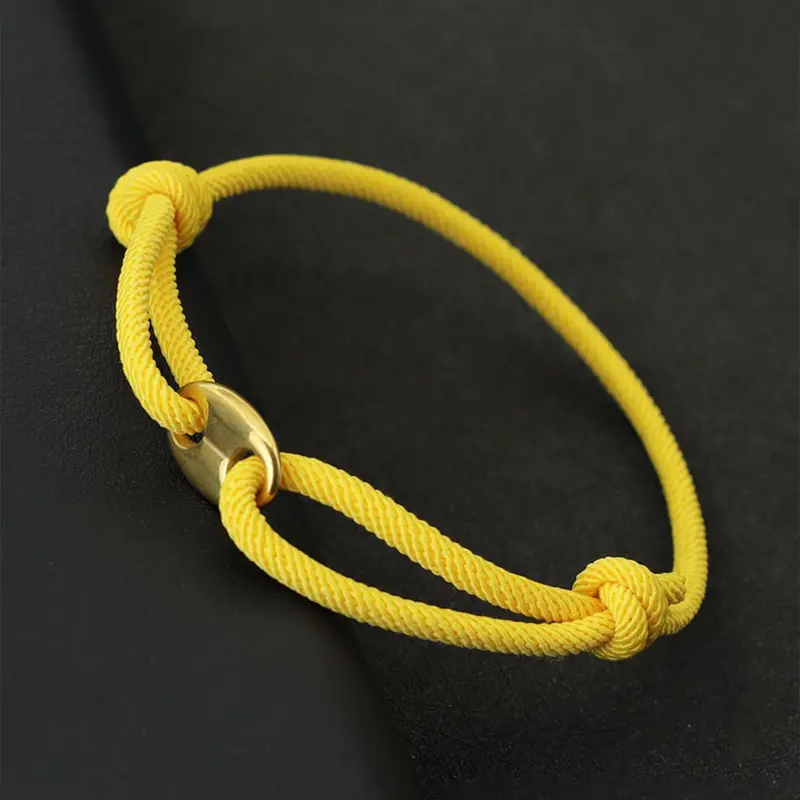 Men's Minimalist Adjustable Rope Design Bracelet, Fashionable Jewelry for Party, Daily Clothing Decor, Trendy All-match & Exquisite Jewelry for Birthday Gift, Decoration