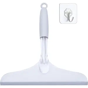 Shower  for Bathroom Glass Doors and Mirror, 10'' Rubber Window Cleaner Tool, Clear Plastic Water Wiper for  Windshield Cleaning