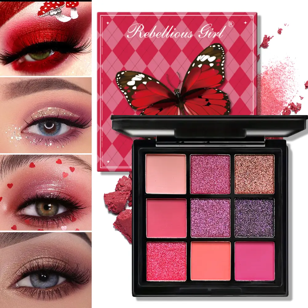 Red Tone Eyeshadow Palette  Highly Pigmented Smooth Texture Easy to Blend Perfect for Dates Commutes and Festive Holiday Looks Cosmetic