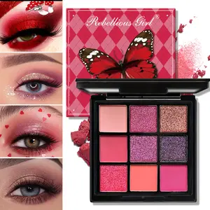 Red Tone Eyeshadow Palette  Highly Pigmented Smooth Texture Easy to Blend Perfect for Dates Commutes and Festive Holiday Looks Cosmetic