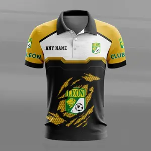 LIGA MX Club Leon Personalized Name MultiColor Polo Design ST2603