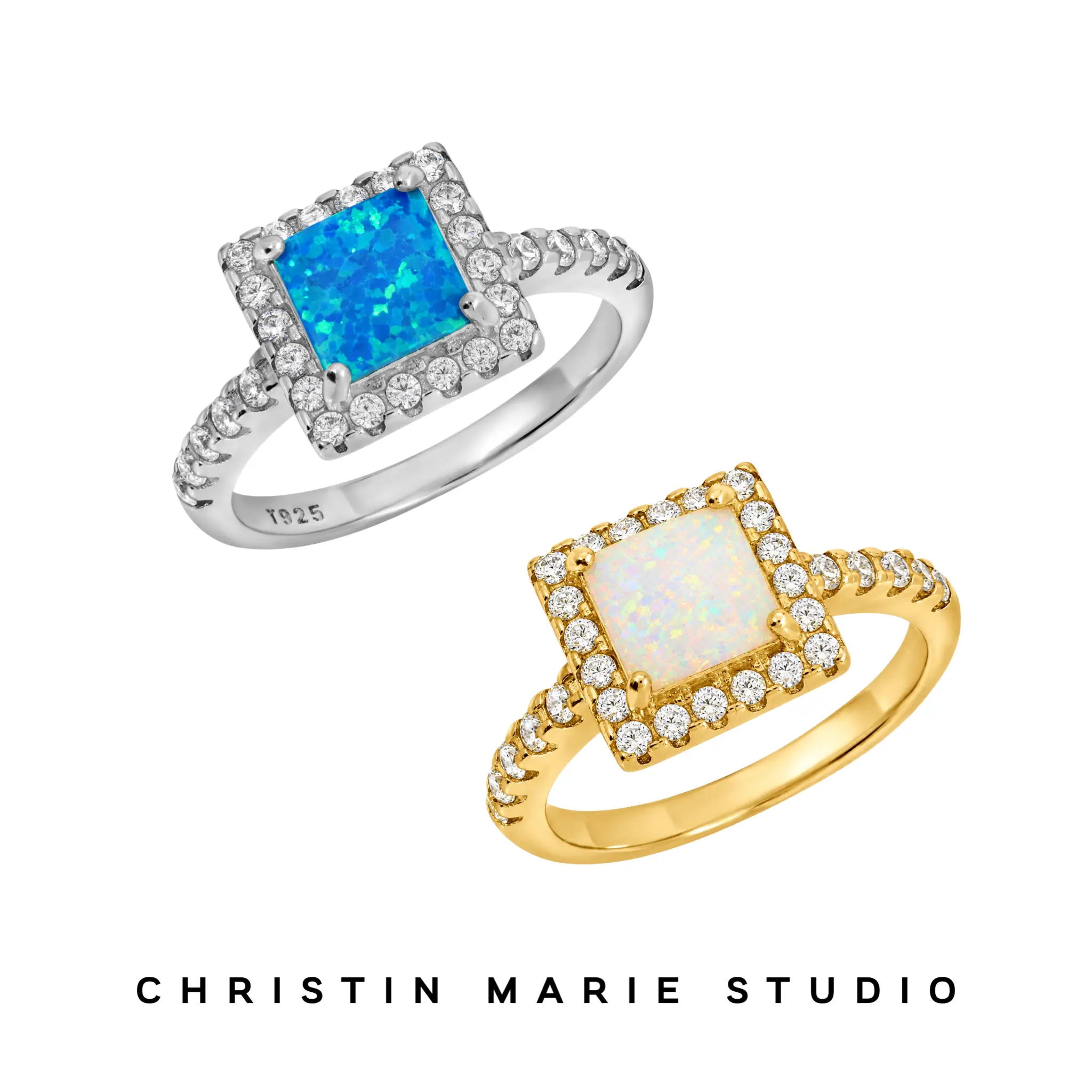 Square Opal Ring