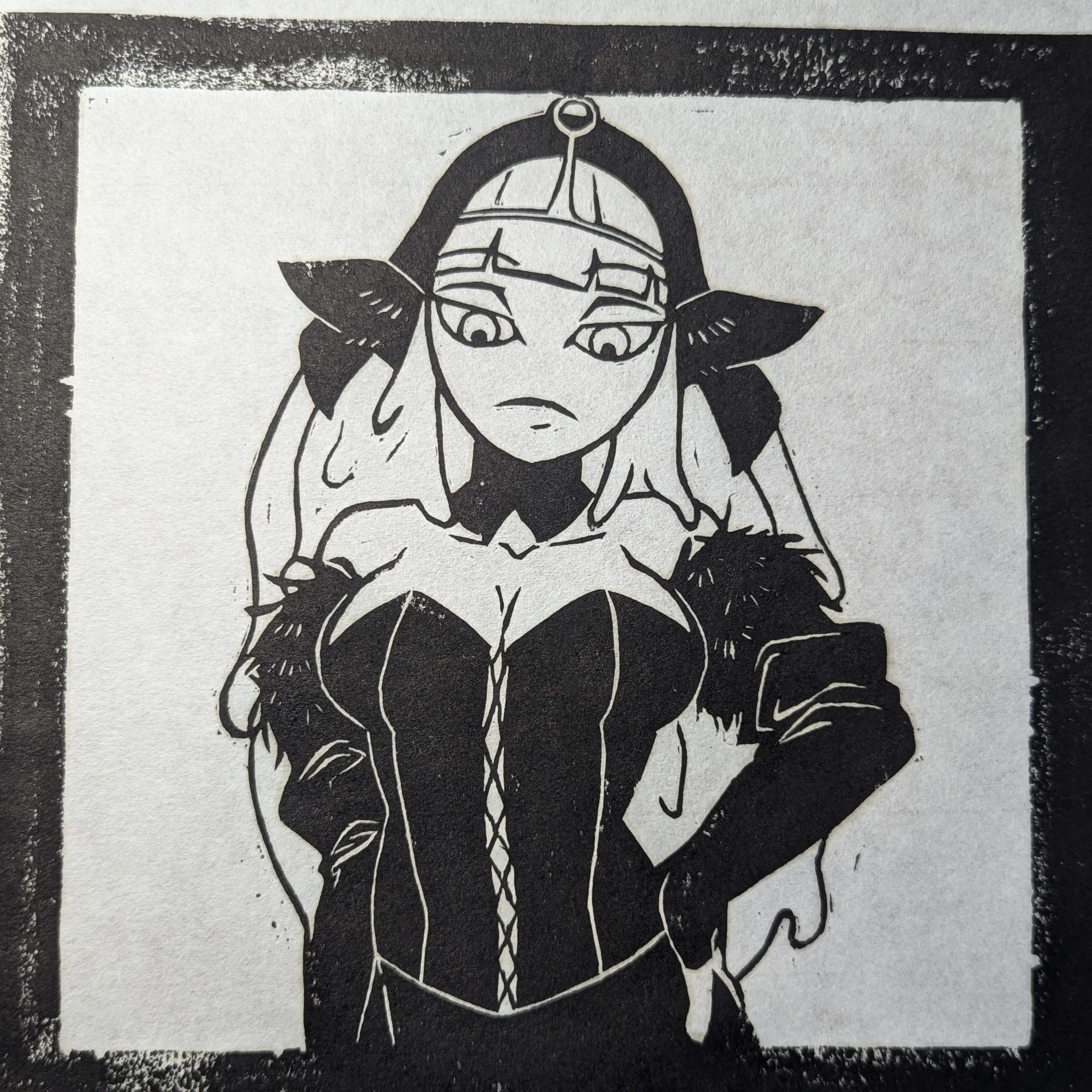 Adventure Time Princess Bubblegum x Dungeon Meshi Lino Print Wall Poster wall art