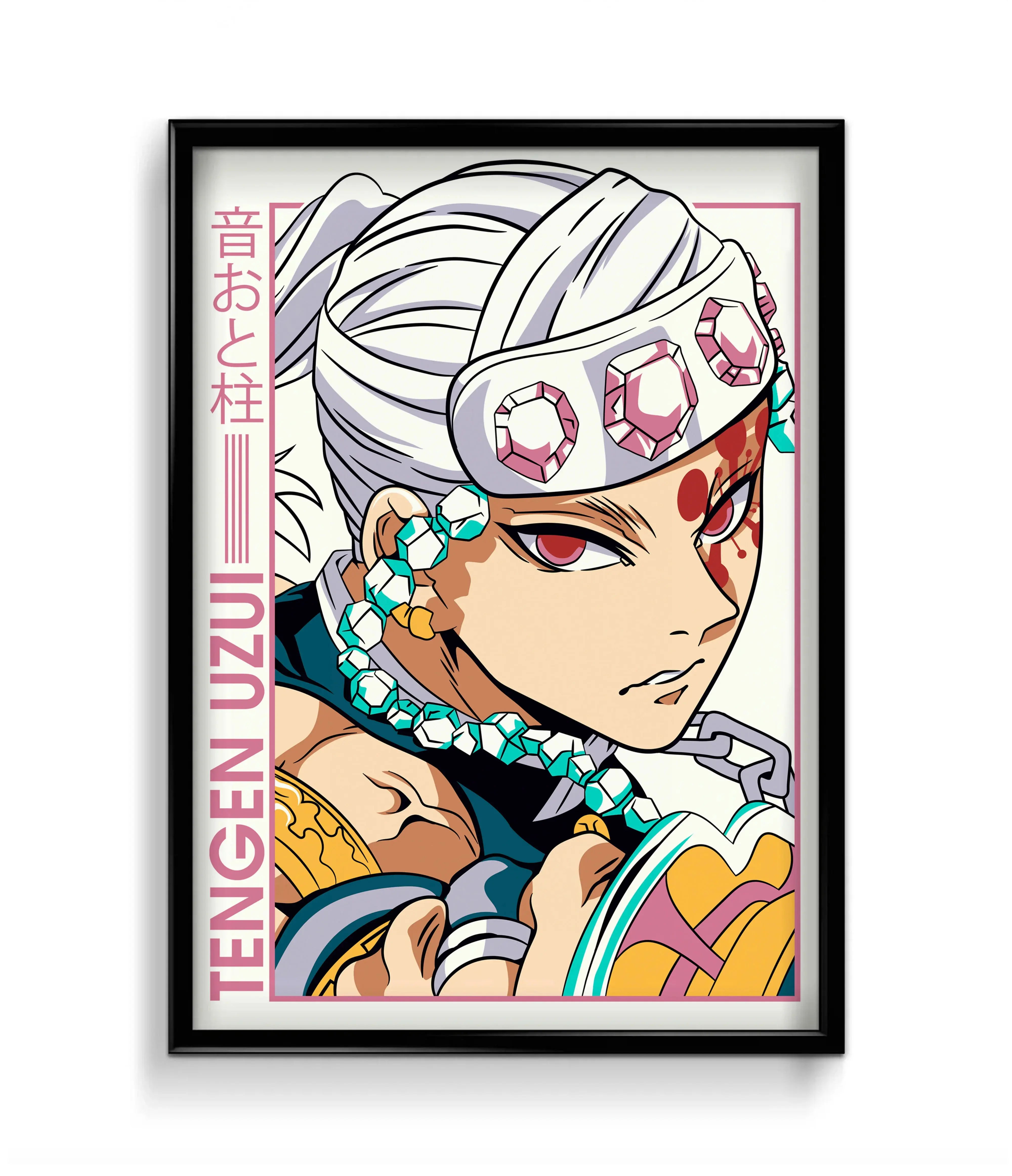 Rengoku vs Akaza Demon Slayer Poster, Fire Battle Scene Anime Wall Art, Intense Swordfight Print, Otaku Room Decor Unframed