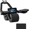 Summerwins Unisex Ab Roller Wheel - Smart Automatic Rebound Dual-Wheel, Anti-Slip Grip, Digital Timer, Phone Holder, Eco-Friendly & Durable Build, 5-Layer Protection, Floor-Protecting, Noise-Reducing Core Training Tool for Home, Gym Use,outdoorfun