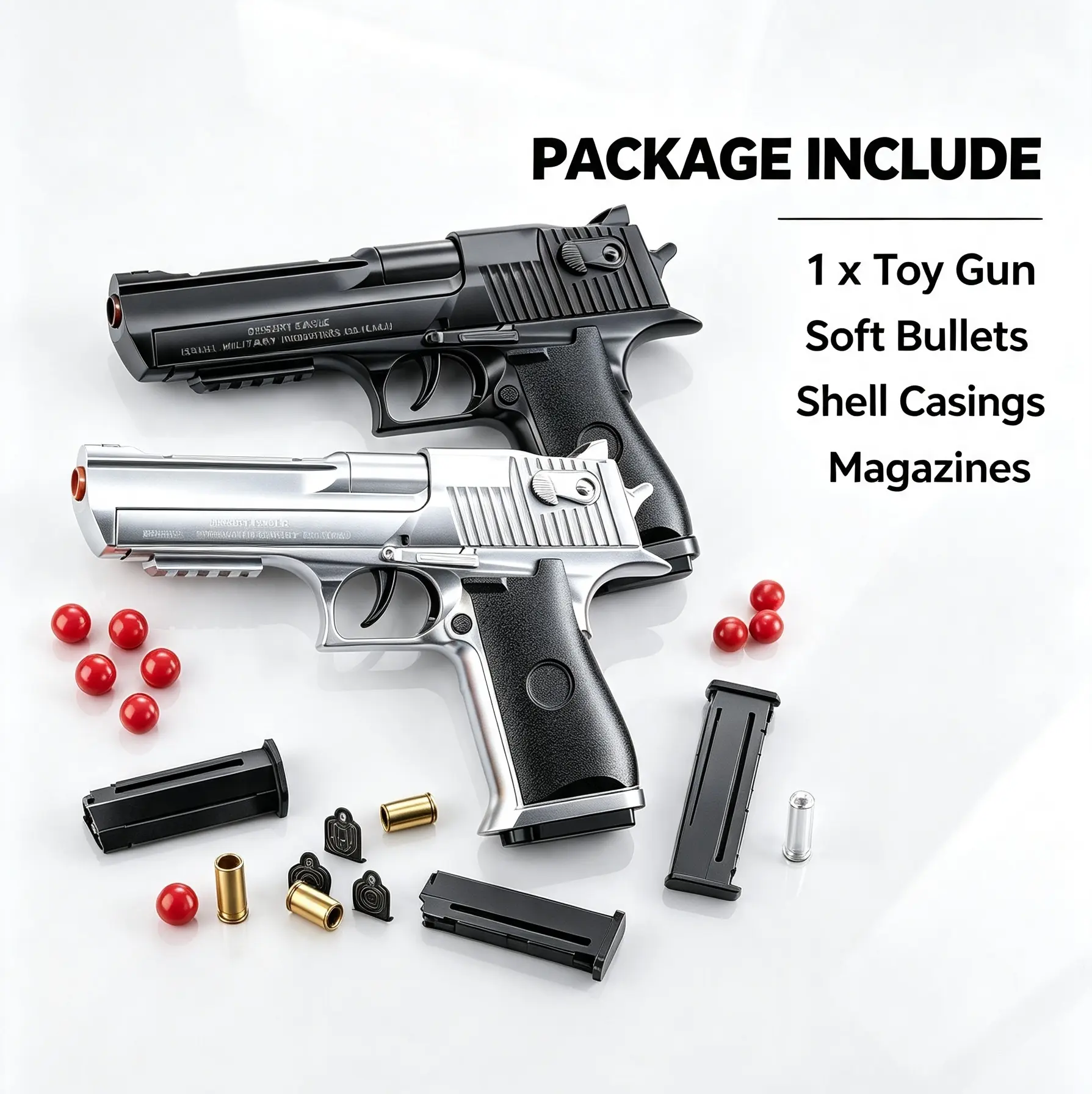 Golden Shell-Ejecting Soft Foam Dart Blaster Toy - Manual Operation with Empty Magazine Lock, 2 Magazines & Foam Bullets, Outdoor Shooting Game Gift for Boys Ages 8+,ultimate,fart,air,too,bz,squirt,gun,range,water,toys,kids,Pn,Rapid,Reloa,paintball,marker