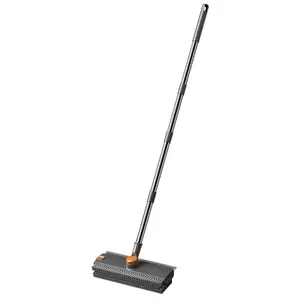 3-in-1 Floor Scrubber with Hidden Tweezer | 90° Baseboard & Grout Brush,Suitable for patios, shower rooms, garages, patio floors, tiles, concrete and wooden surfaces