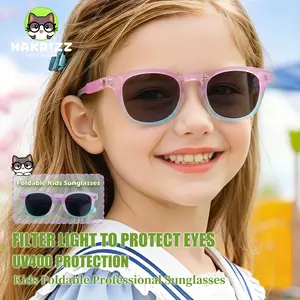 MAKRIZZ Kids  Foldable Sunglasses 100% UV400 Eye Protection Flexible Unbreakable TR90 Safe Frame Polarized anti-dizziness KB696