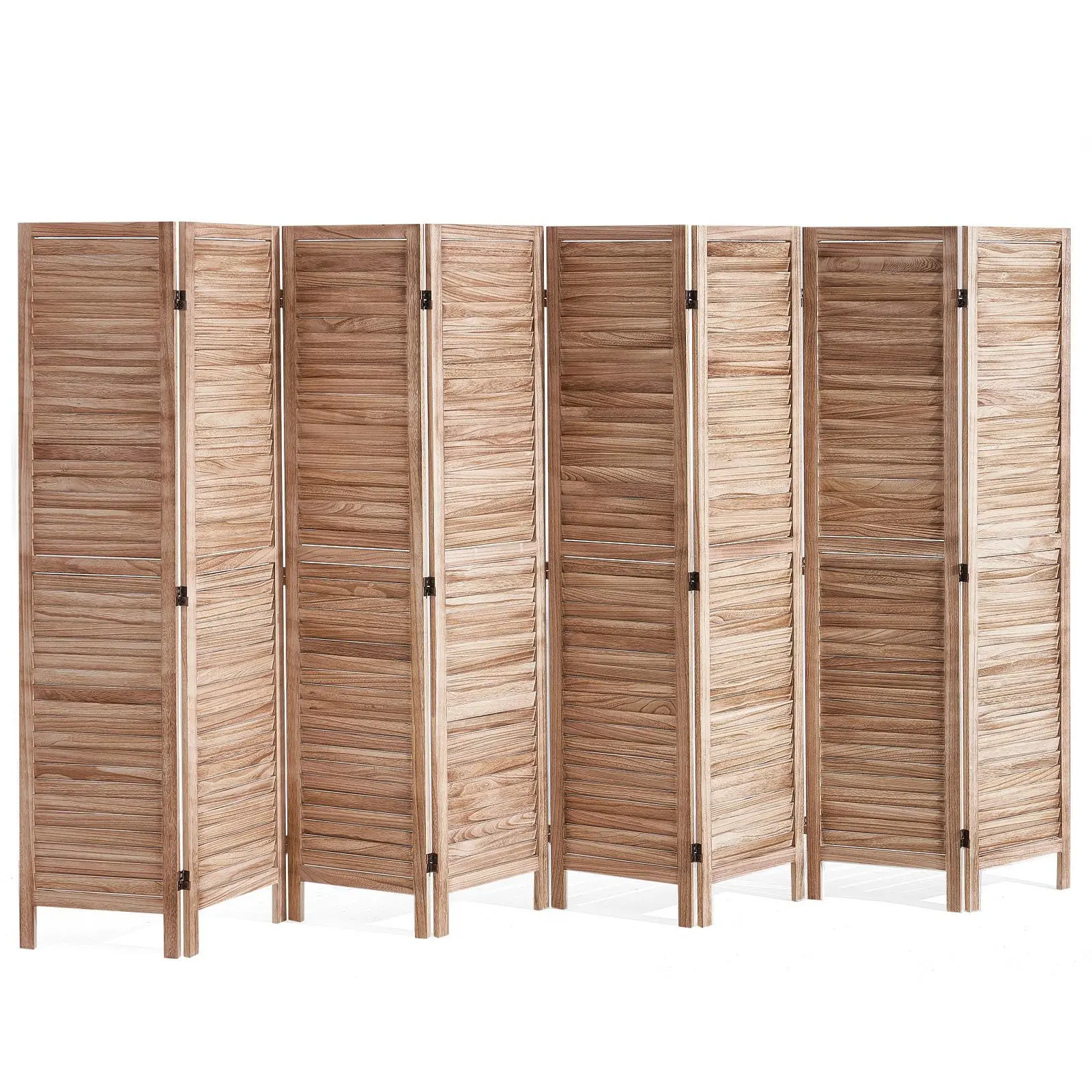 【SummerFinds】VEVOR Wood Room Divider, 8 Panel Wood Folding Privacy Screen, 66.9 Inches Tall Indoor Louvered Partition Divider, Portable Decoration Screen, for Room Separation, Home, Office, Restaurant & Bedroom