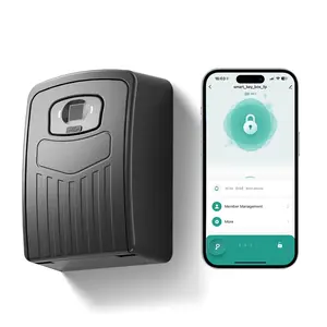 NexusLab Fingerprint Key Lock Box for Outdoor, Smart Key Safe with Bluetooth APP Control, Remote Access Key Box for Home Office Use, Large Capacity Hide a Key Box for Realtors & Vacation Rental, Smart Security Safe