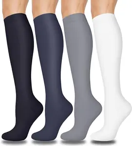 Compression Socks 6-Pack – Calf Support, Workout Recovery & Performance Boost for Gym, Yoga & Running Floral Pattern Compression Knee-High Socks pression Moisture-Wicking