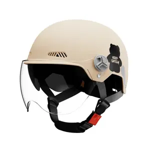 Unisex Four Seasons Sunscreen Safety Helmet Summer Protective Gear for Electric Motorcycle Scooter Riding