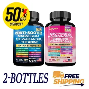 2 packs Soothe & SmoothBundle Cortisol andMyoinositol All-in-One Supplement -MultivitaminCombo withExtraStrengthingredients-MADE IN USA