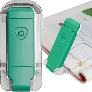 Book Light for Reading in Bed, USB Rechargeable Clip  Book Lights, 3 Brightness Adjustable Dimmable Bookmark Light for Eye-Protection, Reading Lamp for Bookworms, Travel (Dark Green)