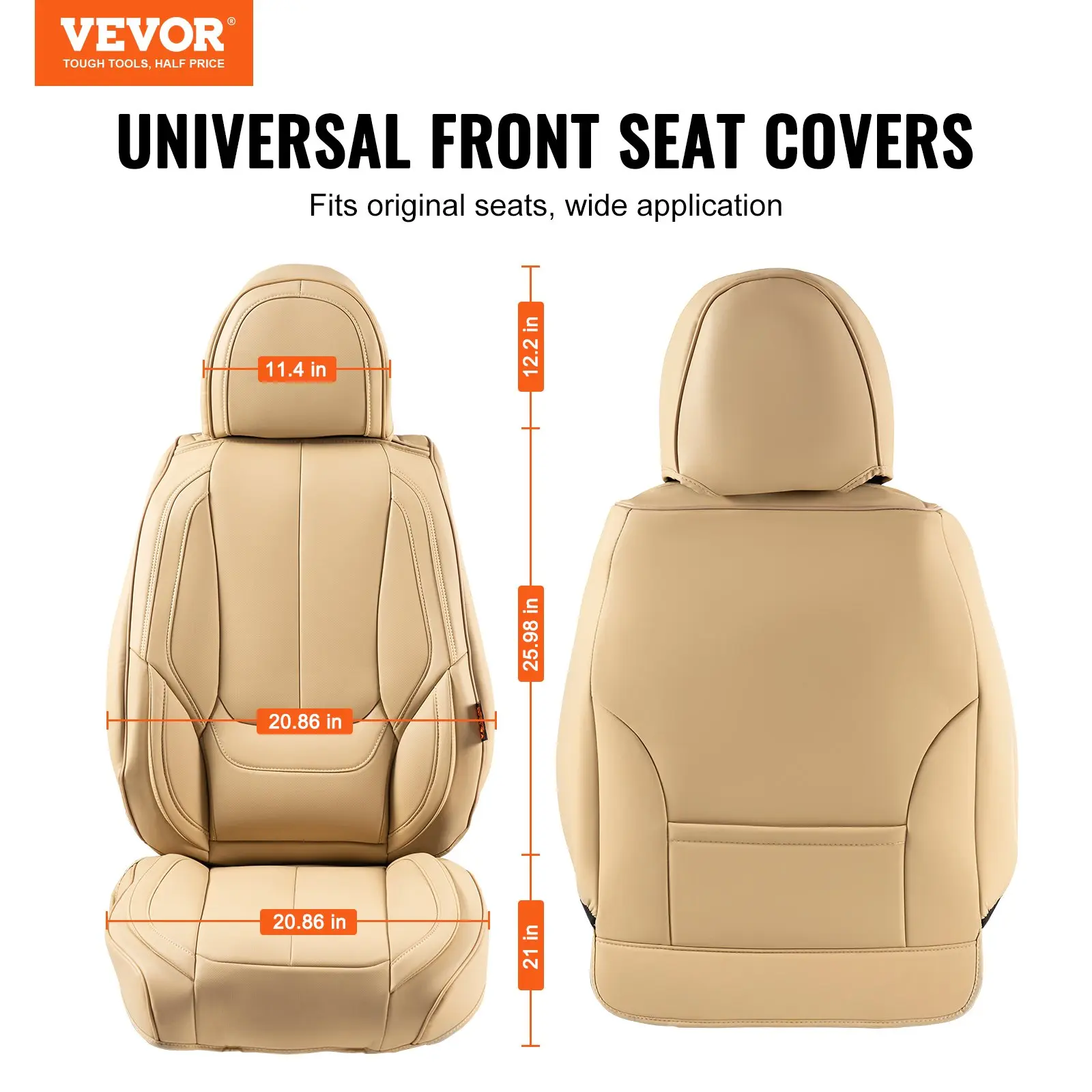 Front 2-Seat 6pcs - Enclosed - Beige