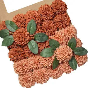 25pcs Terracotta Dahlia Decorative Flowers for Wedding Festival Celebration Graduation Birthday Party Baby Shower