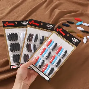 48pcs Plastic Color Safety Hijab Pin Neck Clip Silk Scarf Clip Scarf Buckle Anti-leak Pin