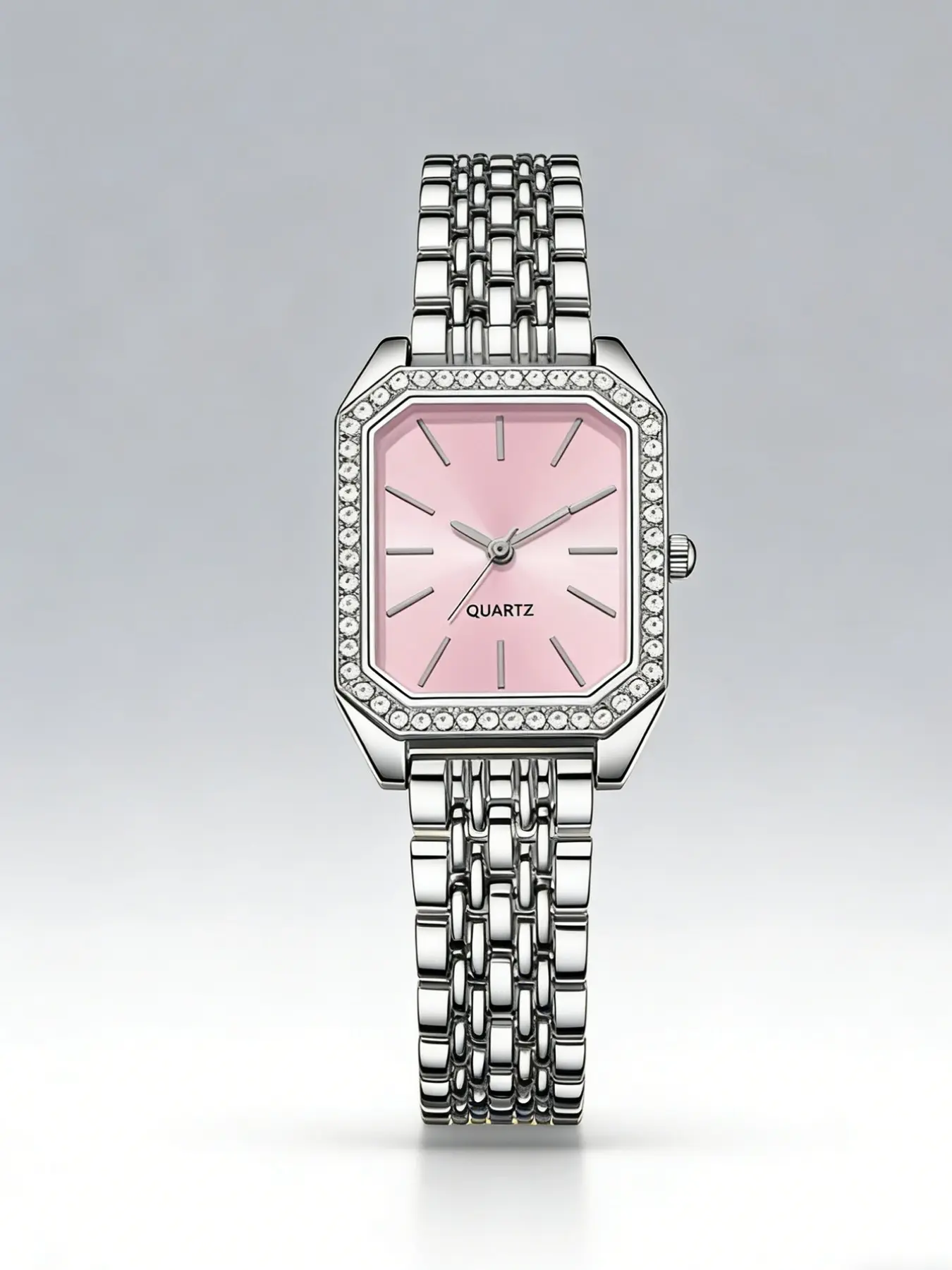 Silver Square Quartz Watch, Analog Rectangle Face, Hardlex Glass, Elegant Style, Fashionable Stylish Watch, Best Birthday Gift for Her, Daily Wear, Stainless Steel Watches, Fashionable Analog Watch, Analogue Quartz Watch
