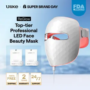 Ulike Red Light Therapy for Face, 2-Year Warranty，ReGlow LED Light Therapy Facial Mask With Red, Blue, Yellow &Infrared Red Light, 4-in-1 Modes for Firming, Rejuvenation, Brightening & Clearing, 360°Mirror Reflection