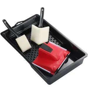 Paint Edger & Touch-Up Pad with Tray – Trim, Corner & Wall Edge Painter Tool with Guide Wheels – No Tape Needed – Smooth Finish on Ceilings, Windows, Doors & Molding – DIY Interior Paint Kit