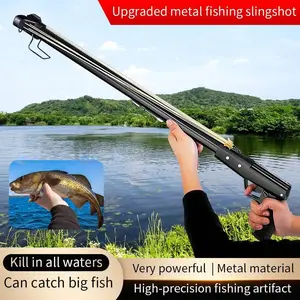 Upgraded Fishing Slingshot, Full Metal Body, Equipped with Fish Darts and Strong Elastic Band, Suitable for Various Water Bodies, Crazy to Pull Big Fish
