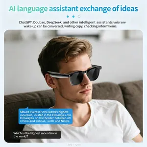 Ai Smart Glasses 12mp HD Camera Bluetooth-compatible Calling Translation Device Video Recording Intelligent Translation Wireless Call Music Playback Portable Sports Eyewear