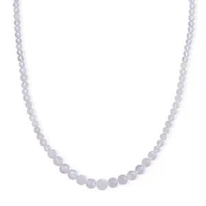 Rainbow Moonstone Beaded 175.00 ctw Necklace in Rhodium Over Sterling Silver 20 Inches
