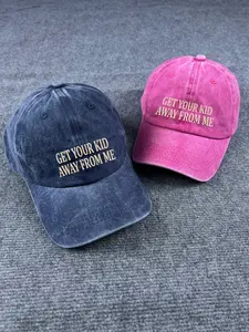 Vintage Washed Dad Hat Statement Embroidery | Unisex Adjustable Baseball Cap Streetwear