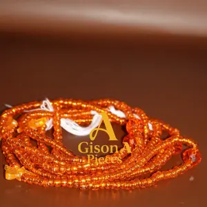 Gisona Waist Beads 60 Inch Adjustable Handmade Body Jewelry (Multiple Colors)