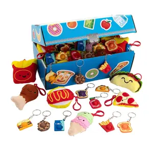 12" x 7 1/4" Bulk 72 Pc. Food Keychains Treasure Chest Assortment