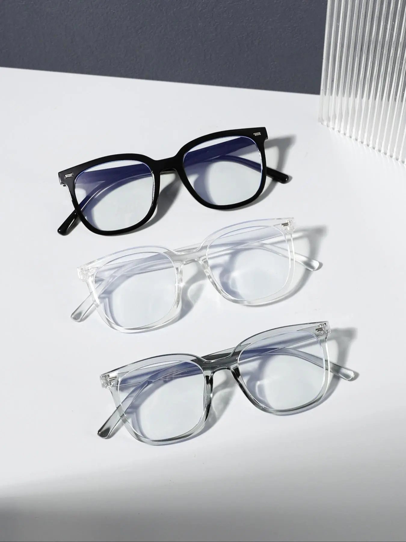 Men's Casual Trendy Square Frame Eyeglasses, Basic Fashion Eyeglasses for Everyday Use, Fashion Accessories for Outdoor Activities, Square Frame Eyewear, Trendy Frames, Square Eyed Glasses