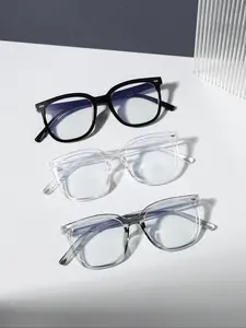 Men's Casual Trendy Square Frame Eyeglasses, Basic Fashion Eyeglasses for Everyday Use, Fashion Accessories for Outdoor Activities, Square Frame Eyewear