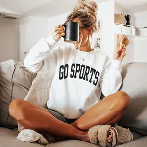 Go Sports Sweatshirt, Game Day Sweatshirt, Preppy Varsity Sports Sweatshirt, Game Day Vibes Crewneck, Sunday Football Sweatshirt, Football Mom Crewneck