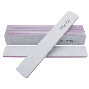 5count Precision Gray Emery Boards 100/180 Grit, Professional Salon Grade for Acrylic & Gel Nails, Ergonomic Firmness & Dual Grip for Precise Filing, Durable Reusable Manicure Tools  Professional Salon Grade Nail Files for Acrylics / Ergonomic Dual Grip