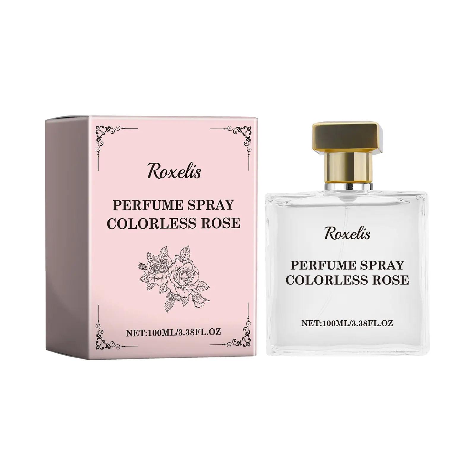 Roxelis Colorless Rose Perfume, Lasting Fragrance For Women Fresh And Elegant Flower Language Series Elegant Charming Fragrance