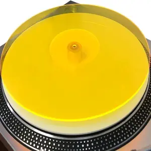 Mobile Pro Shop Yellow Acrylic Turntable Mat 12-Inch Anti-Static Noise-Reducing Slipmat for LP Players Enhances Clear Sound Quality & Stability